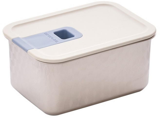 NEOFLAM Perfect Seal 啾好封 304不鏽鋼長方形保鮮盒 500ml 1個 容器 + 蓋子