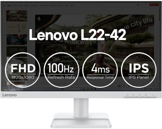 레노버 FHD L22-42 100Hz IPS 모니터, 54.6cm, 68FAKAC6KR