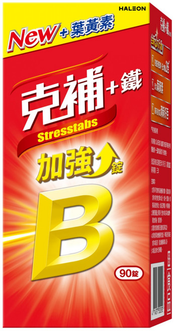 克補 B群 + 鐵加強錠, 1個, 90顆