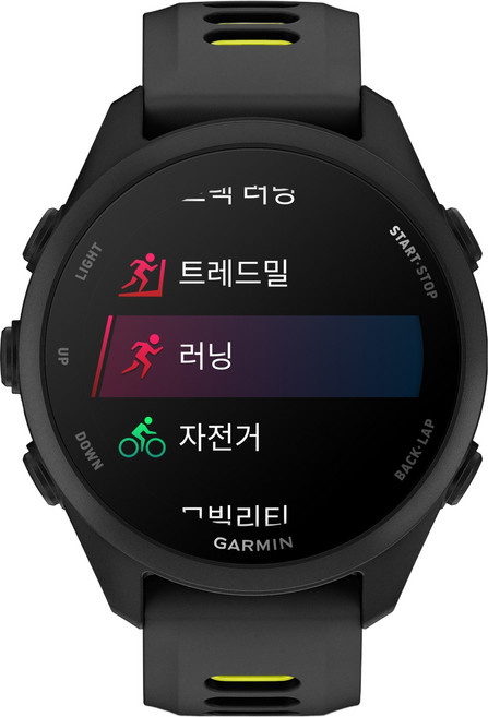 가민 포러너 170 스마트워치, 블랙, 42.6mm, GPS + 블루투스