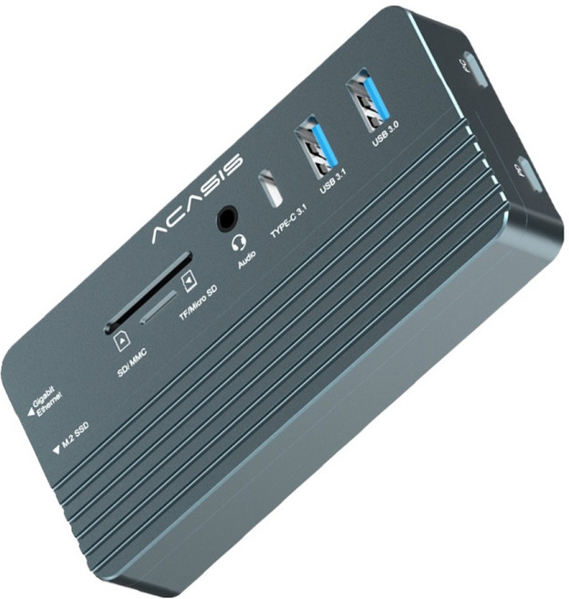 아카시스 10Gbps M 2 NVME SSD 10 in 1 케이스 인클로저 외장하드 멀티 도킹스테이션, 1개, CM073