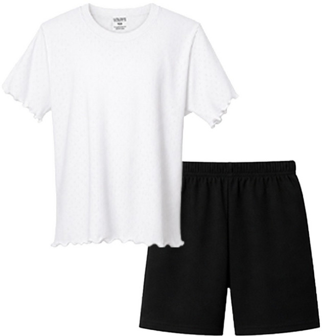 Uravi 兒童孔眼鏤空家居服上下套裝