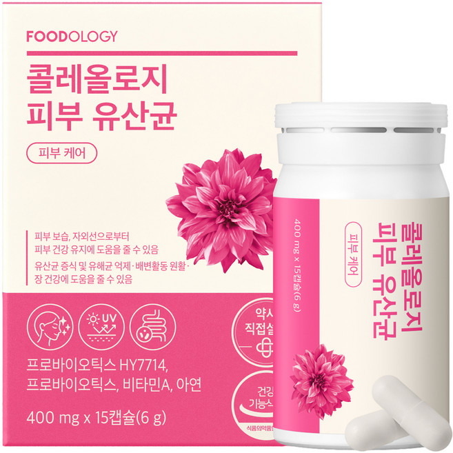 푸드올로지 콜레올로지 피부 유산균 6g, 1개, 15정