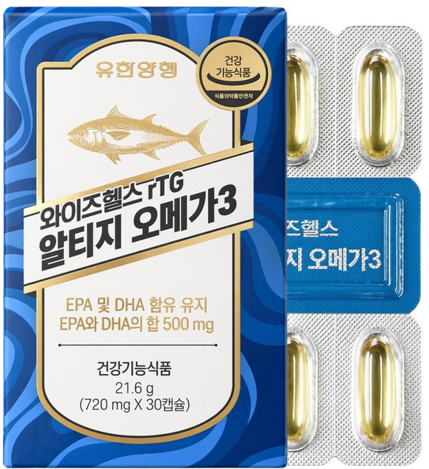YUHAN 柳韓洋行 Wise Health rTG Omega-3 21.6g, 1個, 30錠