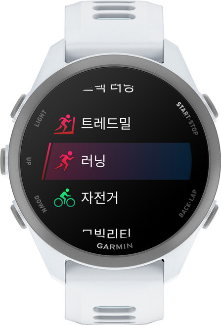 가민 포러너 170 스마트워치, 화이트스톤, 42.6mm, GPS + 블루투스