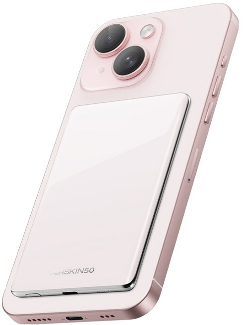 조이트론 맥세이프 울트라 초슬림 초경량 보조배터리 5000mAh C타입, 파스텔핑크, AIRSKIN50