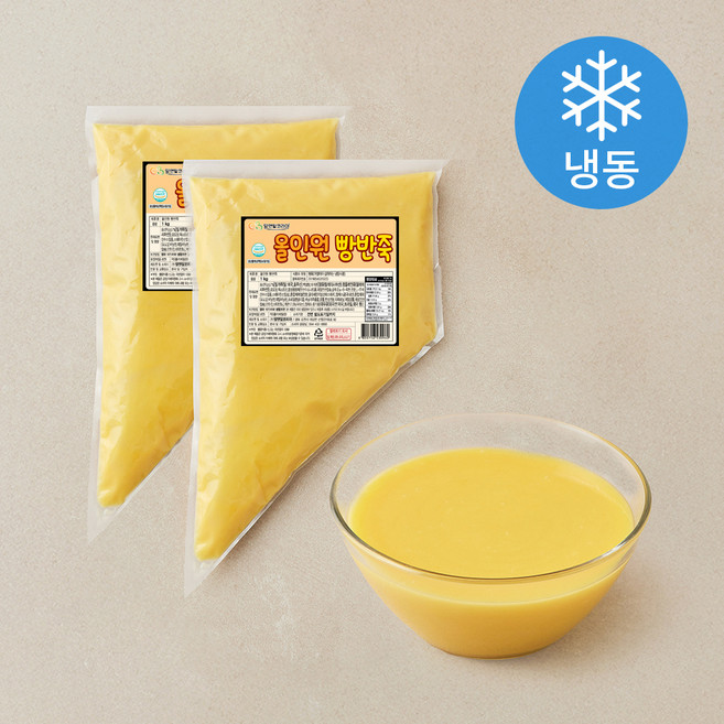 알앤알코리아 올인원 빵반죽 (냉동), 1kg, 2개, 1개입