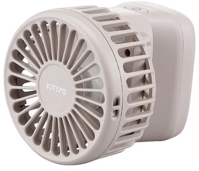 Kinyo 迷你拉繩充電風扇, 奶茶色, UF-2188
