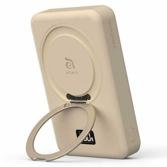 ADAM elements 亞果元素 無線支架款行動電源 10000mAh, 奶茶色, VIONTA B10