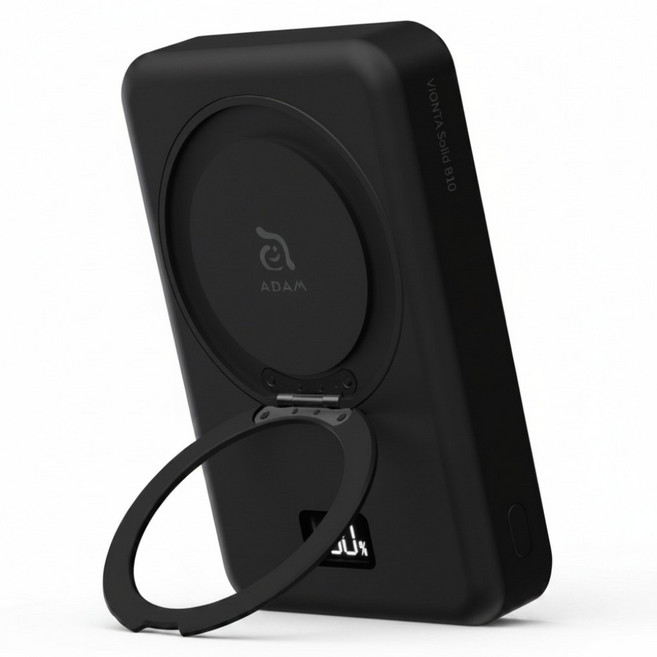 ADAM elements 亞果元素 無線支架款行動電源 10000mAh, 黑色, VIONTA B10