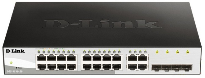 D-Link 友訊科技 智慧型網管交換器20埠, 1個, DGS-1210-20