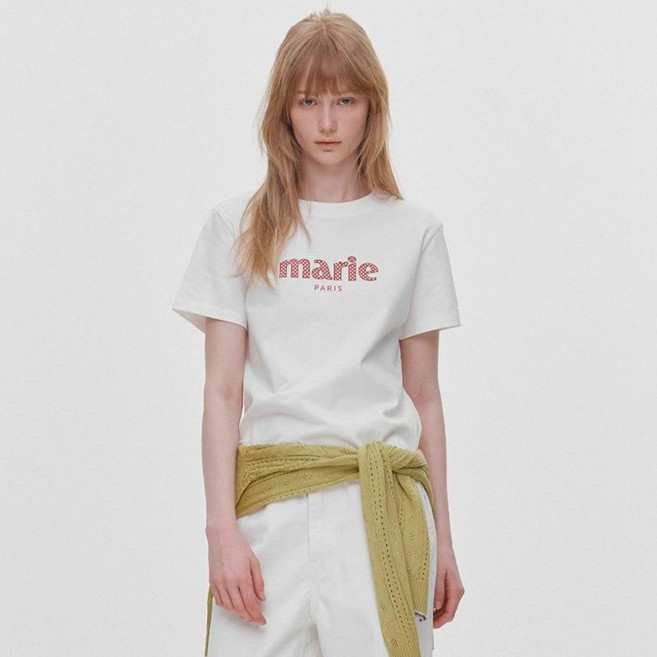 marie claire 美麗佳人 女款經典Logo格紋拼布短袖T恤 MAGBTS28M