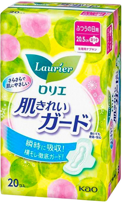 Laurier 蕾妮亞 親膚柔護衛生棉 20.5cm, 1個, 20片, 日用