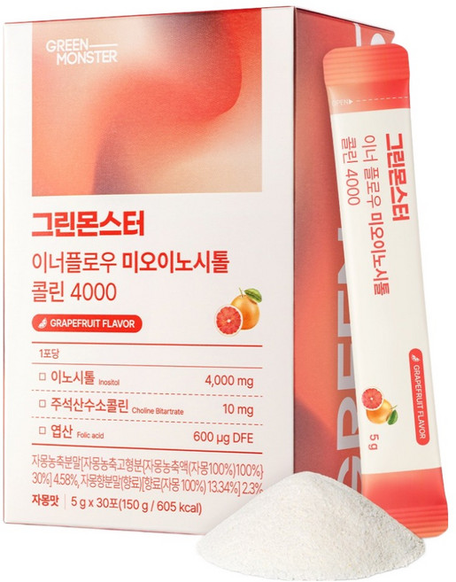 그린몬스터 이너플로우 미오이노시톨 콜린 4000 30p, 150g, 1개