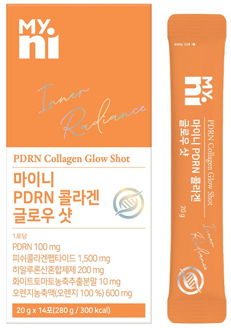 Myni PDRN 膠原蛋白光澤飲 14入, 280g, 1個