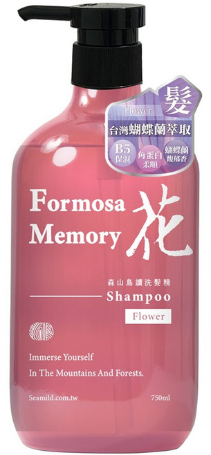 清淨海 森山島讀洗髮精 花, 1件, 750ml