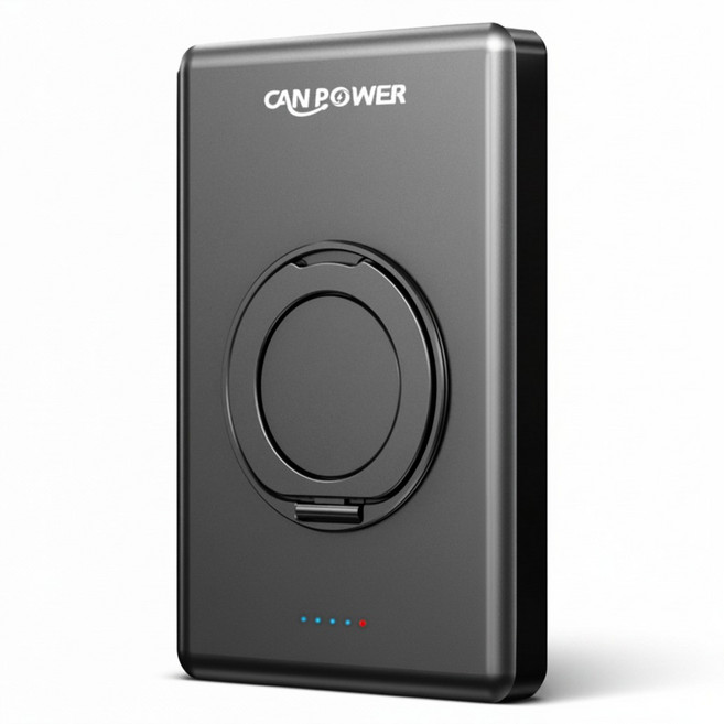 CAN POWER 防爆磁吸行動電源 10000mAh Type-C, 黑色, CP-02