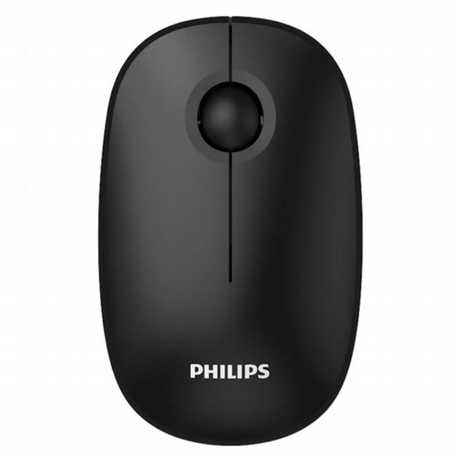 PHILIPS 飛利浦 無線滑鼠, 黑色, SPK7378