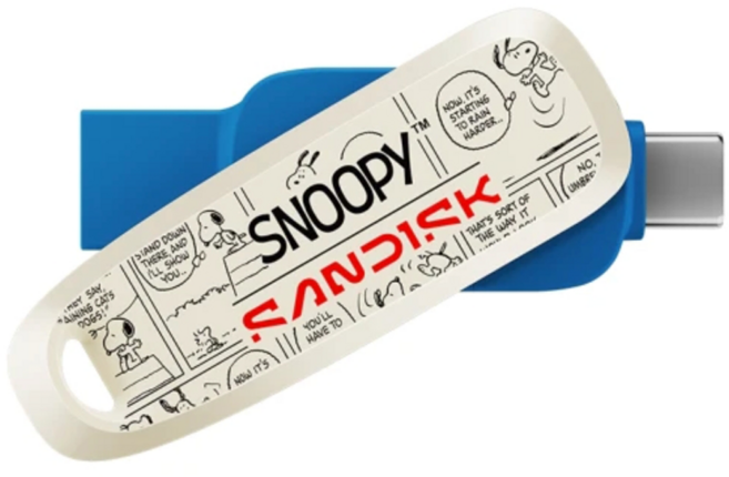 SanDisk 晟碟 Snoopy Phone Drive 雙用隨身碟, 1個, 256GB