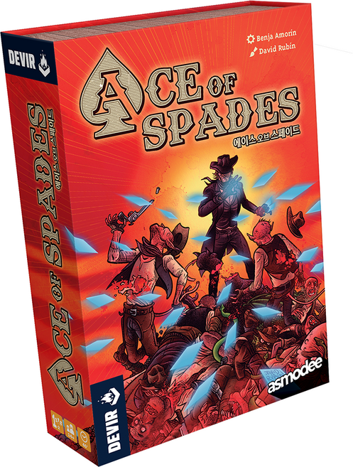 데버 에이스 오브 스페이드 플레잉카드 조합 솔리테어 보드게임, 레드, 1개
