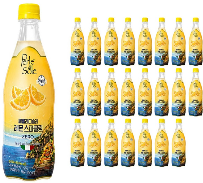 페를레디솔레 레몬 스파클링 음료, 24개, 500ml