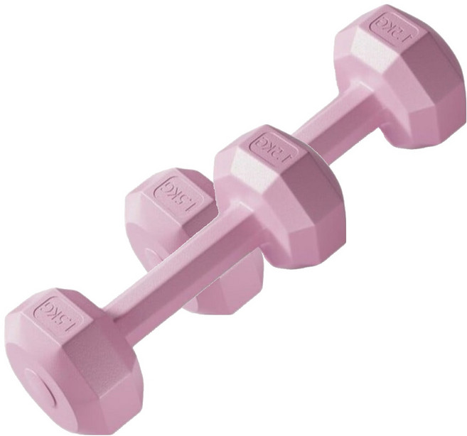 코레시스 예쁜 파스텔톤 홈트용 아령 핑크, 2개, 1.5kg