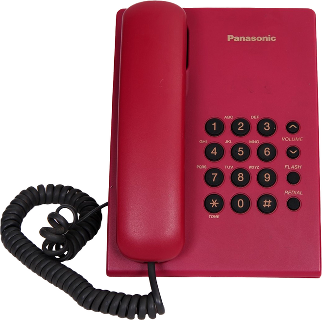 Panasonic 經典有線電話 紅色, KX-TS500MXR