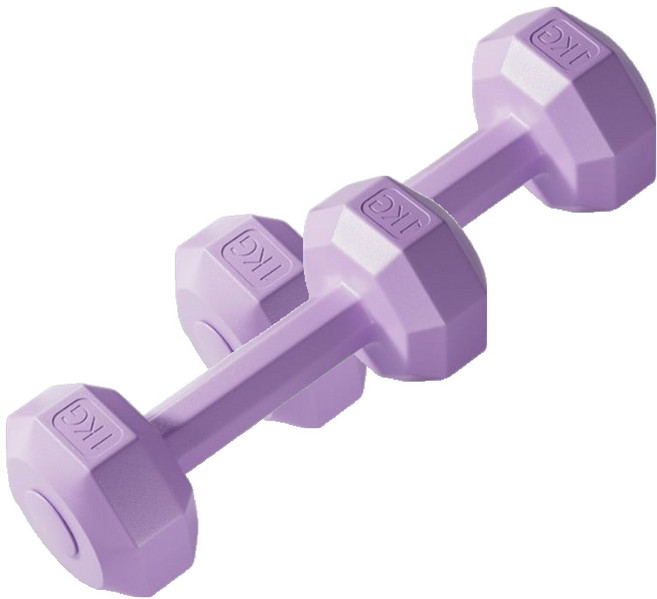 코레시스 예쁜 파스텔톤 홈트용 아령 퍼플, 2개, 1kg