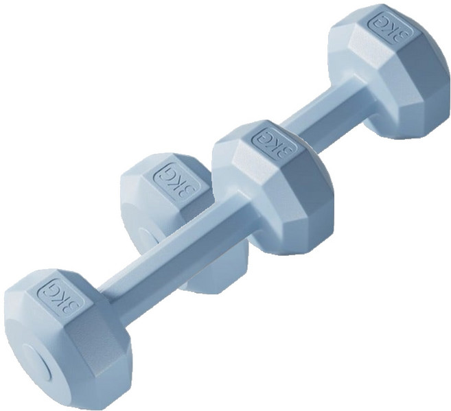 코레시스 예쁜 파스텔톤 홈트용 아령 블루, 2개, 3kg