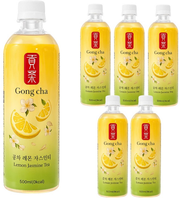공차 레몬 자스민티, 6개, 500ml