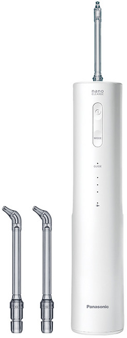 Panasonic 旗艦型奈米氣泡沖牙機 附奈米氣泡噴嘴 2個, 白色, EW-NJ8A-W