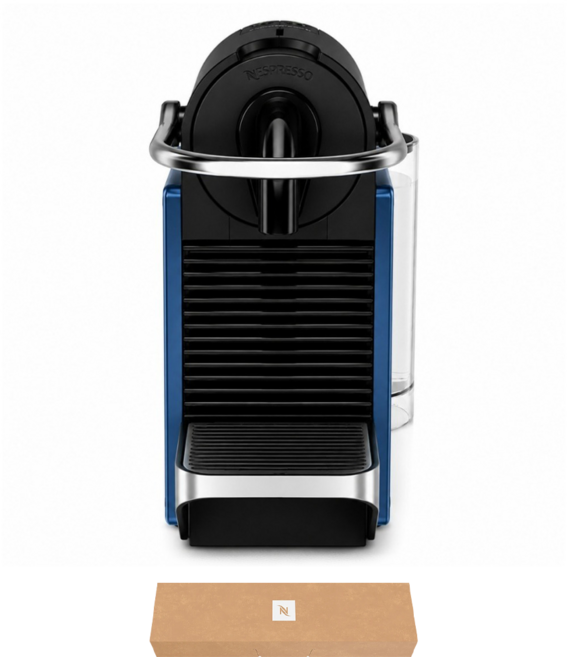 NESPRESSO Pixie 膠囊咖啡機 19 Bar 高壓萃取 附7顆咖啡膠囊 深蘊藍 C62