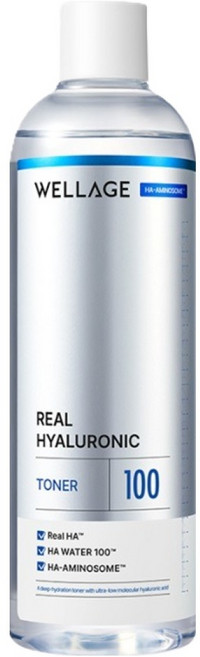 WELLAGE 唯拉珠 真實玻尿酸100化妝水, 500ml, 1個