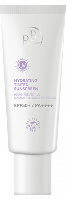 BB AMINO 科研 玻尿酸角鯊潤色防曬乳 嫩紫 SPF50+ PA++++, 1件, 35ml