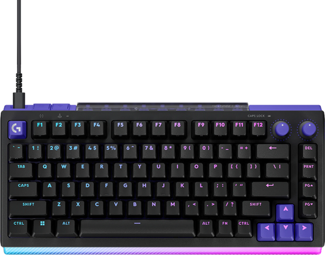 로지텍 유선 로지텍G G512 X 75 래피드 트리거 게이밍 텐키리스 키보드, 블랙, 920-013947, 적축