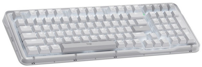logitech 羅技 ALTO KEYS K98M 機械式 無線鍵盤, 珍珠白, 920-013579, Marble 按鍵軸
