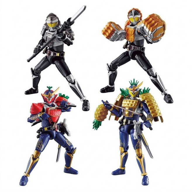 BANDAI 盒玩 SO-DO CHRONICLE 假面騎士鎧武 第2彈 黑影 + 納高爾 + 鎧甲套組 全4種, 1套
