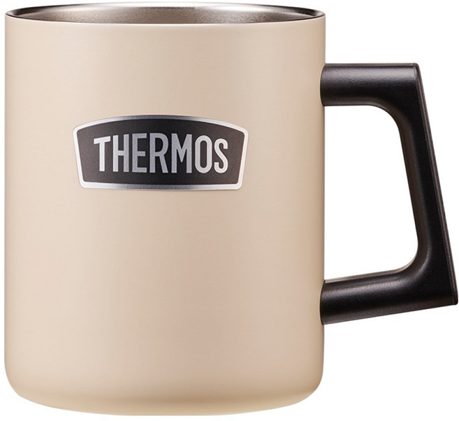 THERMOS 膳魔師 Travel King 雙層馬克杯 ROD-006K, 象牙黑
