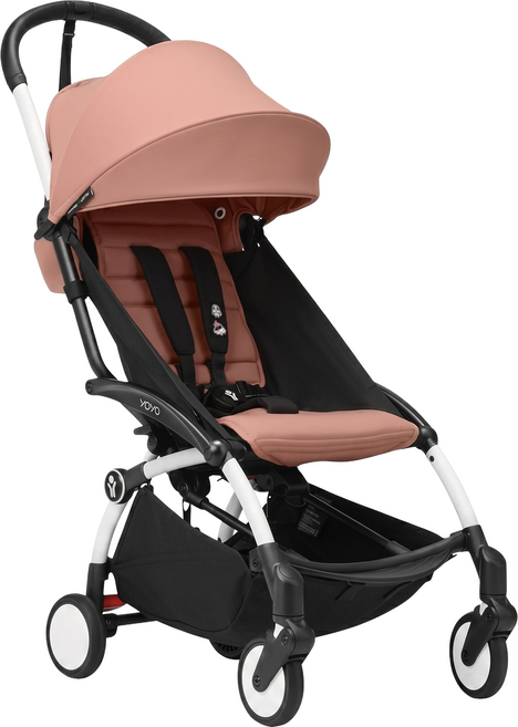 STOKKE YOYO3 6+ 推車套件組, 白色車架 + 桃色