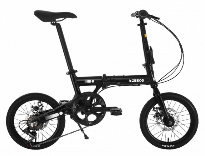 ZEBOD 澤邦 Terra 6S輕量化鋁合金折疊腳踏車 Shimano 外6速 前後雙碟 16吋, 黑色, 1個, 85cm