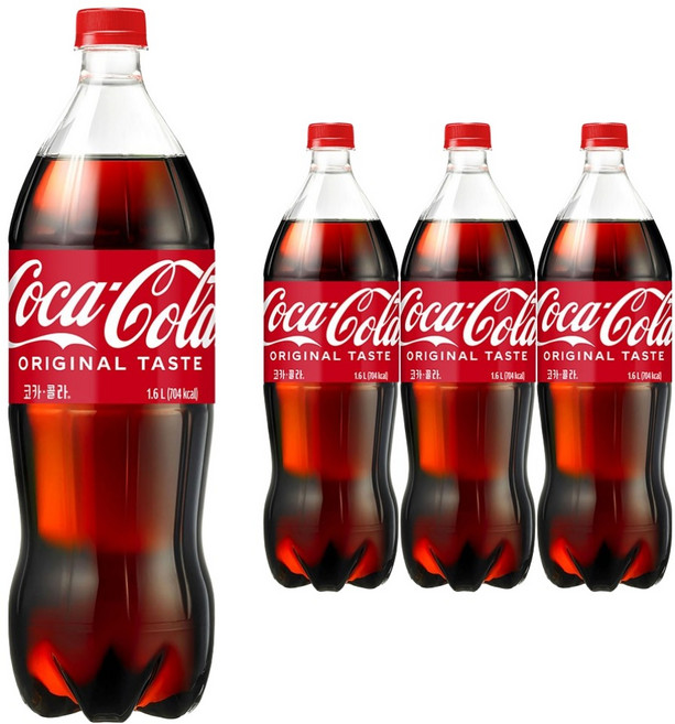 코카콜라 오리지널 탄산음료, 1.6L, 4개
