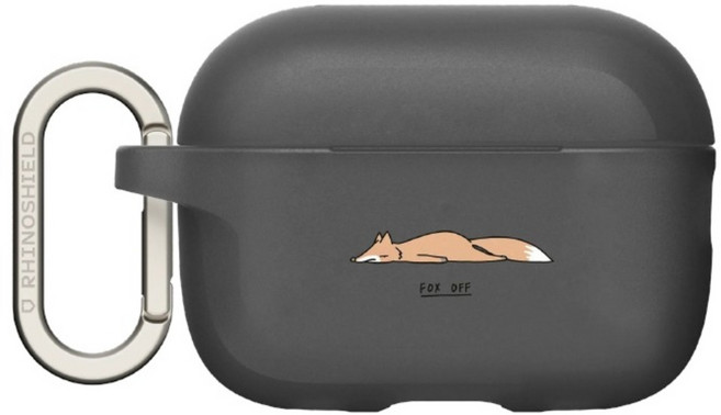 RHINOSHIELD 犀牛盾 無線耳機保護殼 I Love Doodle 狐狸 Fox off, 經典黑, 1個, AirPods Pro2