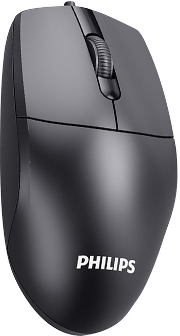PHILIPS 飛利浦 Wired 滑鼠 黑色 SPK7247 3鍵式 1年保固