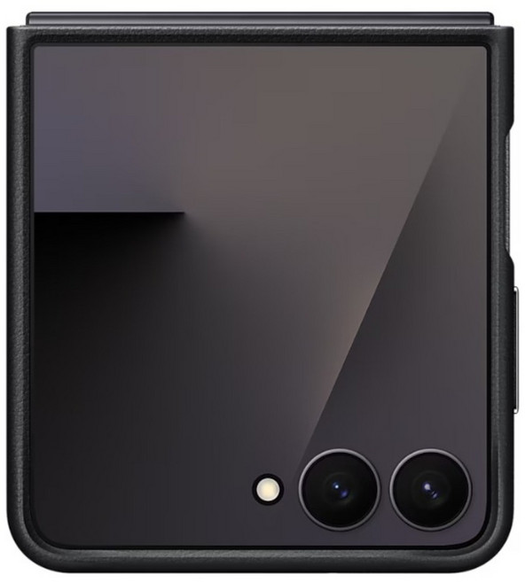 Samsung 三星 智慧型手機 保護殼 Samsung Galaxy Z Flip 7 純素皮革 黑色