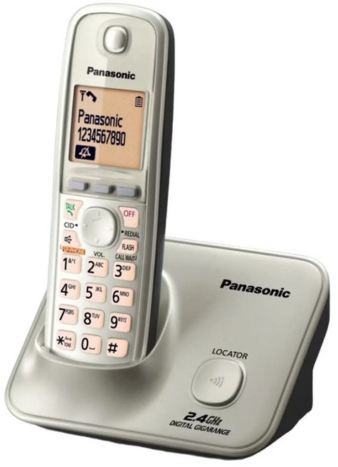 Panasonic 2.4GHz 高頻數位大字體無線電話 銀色, KX-TG3711SXN
