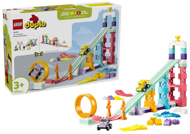LEGO 得寶系列 3合1創意坡道與汽車套裝 3 in 1 Creative Ramps with Vehicles 10478, 1個