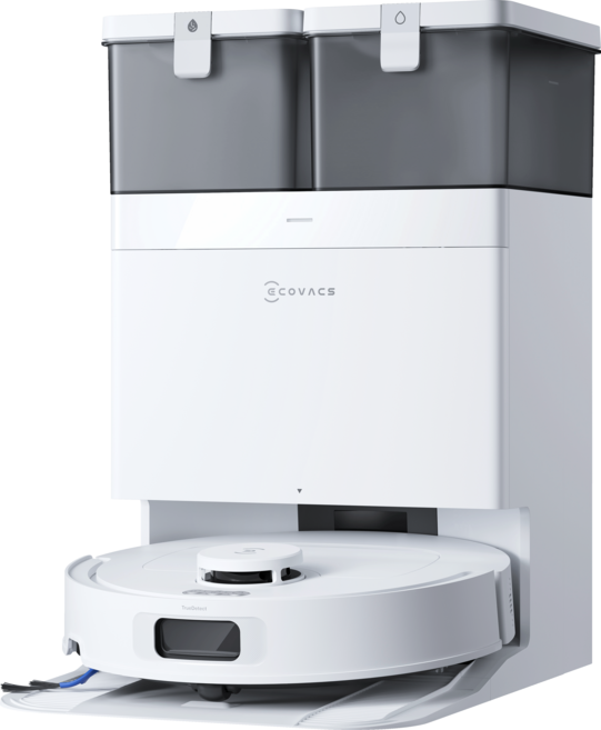 ECOVACS 科沃斯 強清潔全能掃拖機器人 20000Pa/雙恆貼邊/全能基站, 白色, DEEBOT N50