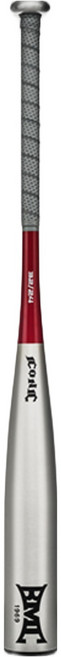 BMC BASEBALL MEMBERS CLUB ICONIC 高耐用性合金棒球棒 680g, 銀酒紅色, 1個