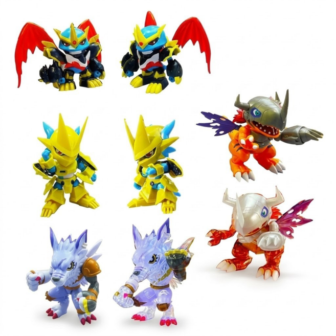 BANDAI PLABAKO 盲盒 數碼寶貝大冒險 組裝模型 VOL.2 8件組 款式隨機, 1套