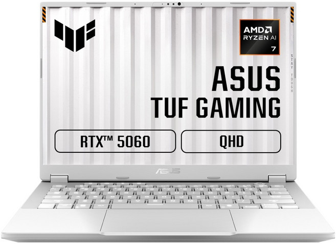에이수스 2026 TUF 게이밍 A14 라이젠7 라이젠 200 시리즈 지포스 RTX 5060, 문라이트 화이트, FA401UM-RG010, 1.5TB, 16GB, Free DOS